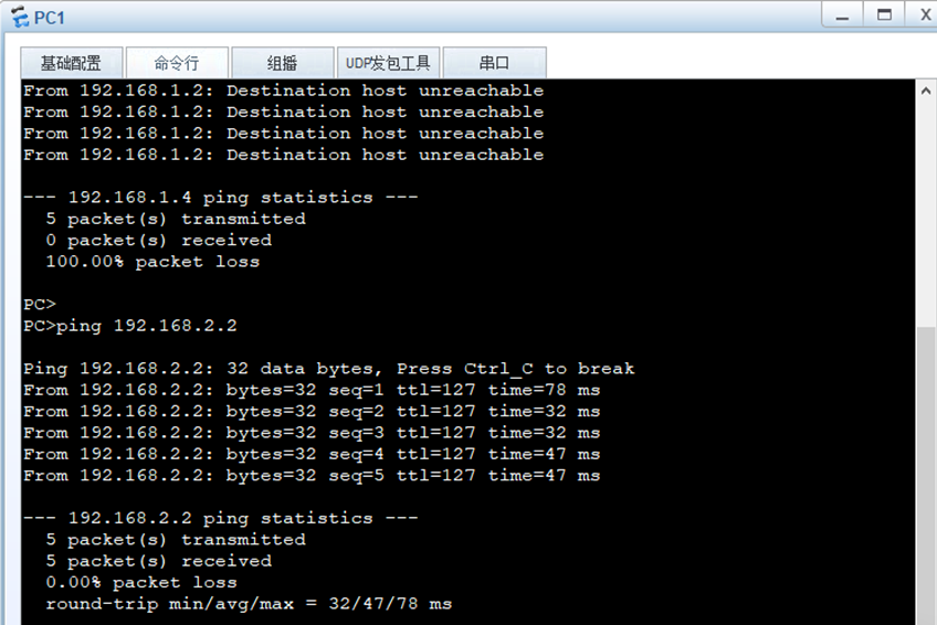 工业交换机端口隔离测试结果